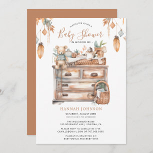 Invitación Baby Shower Neutral de Género Boho
