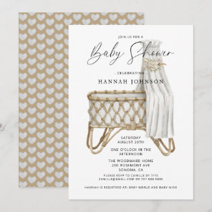 Invitación Baby Shower Neutral de Género Boho