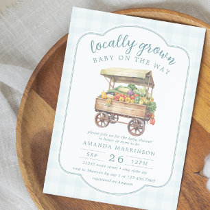 Invitación Baby Shower Neutral de género de crecimiento local