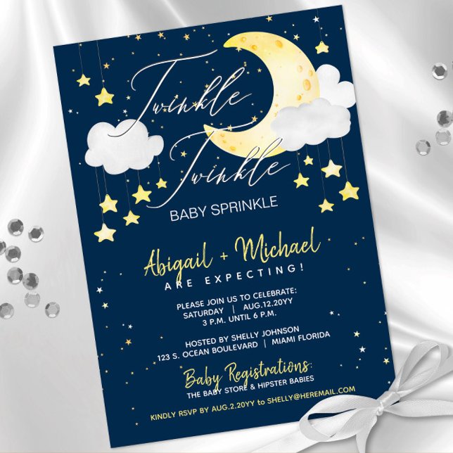 Invitación Baby Shower neutral de género de estrella pequeña  (Subido por el creador)