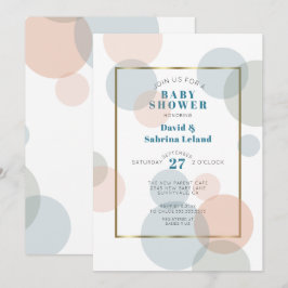 Invitación Baby Shower neutral de género de gran contrafetti