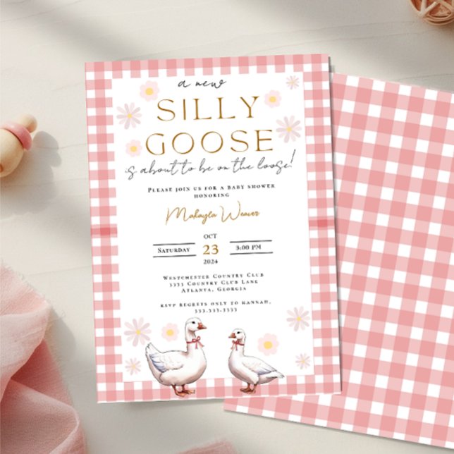 Invitación Baby Shower neutral de género de Silly Goose Gingh (Subido por el creador)