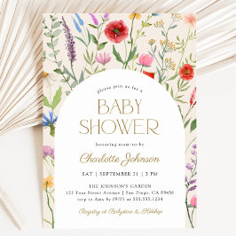 Invitación Baby Shower neutral de género de Wildflower Boho
