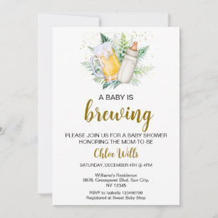 Invitación Baby Shower neutral de género editable