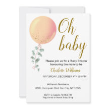 Invitación Baby Shower neutral de género editable