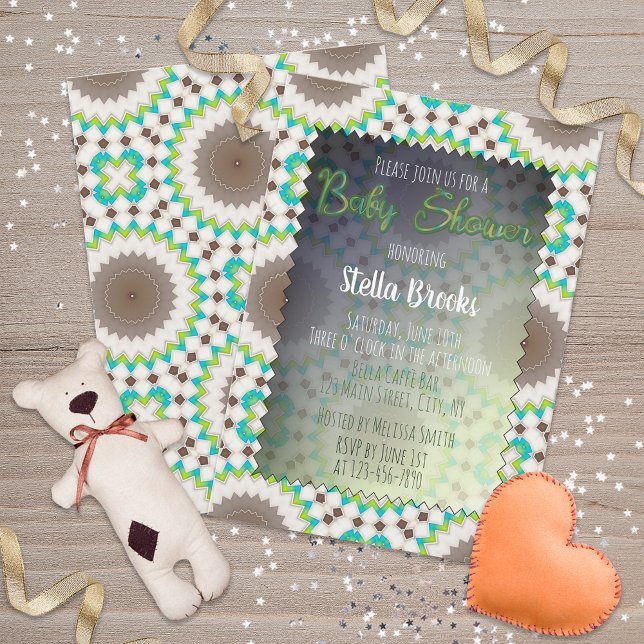Invitación Baby Shower neutral de género étnico musulmán (Subido por el creador)