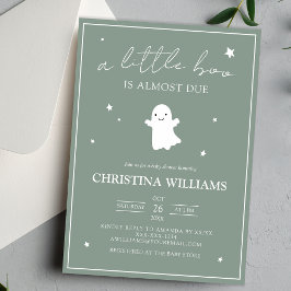 Invitación Baby Shower Neutral de género Little Boo Halloween