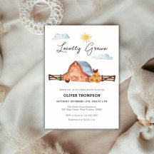 Baby Shower Neutral de granjas cultivadas localmen