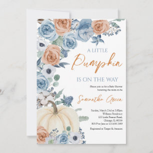 Invitación Baby Shower Neutral de la Calabaza Boho de Género