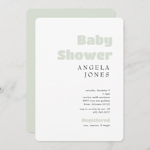 Invitación Baby Shower Neutral de la Casa de la Moneda Contem