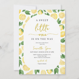 Invitación Baby Shower Neutral de limón de género