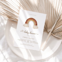 Baby Shower neutral del boho arcoiris