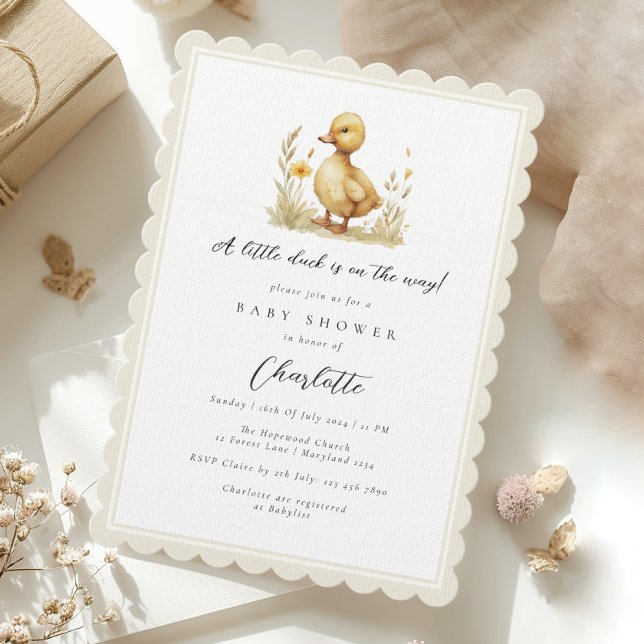 Invitación Baby Shower Neutral del pato neutro de género (Subido por el creador)