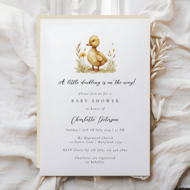 Invitación Baby Shower Neutral del pato neutro de género (Subido por el creador)