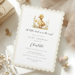 Invitación Baby Shower Neutral del pato neutro de género