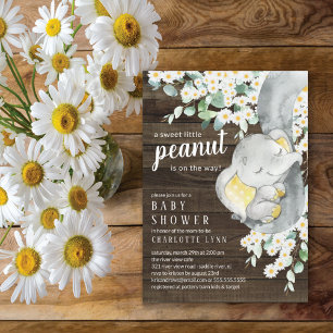 Invitación Baby Shower Neutral del pequeño cacahuete
