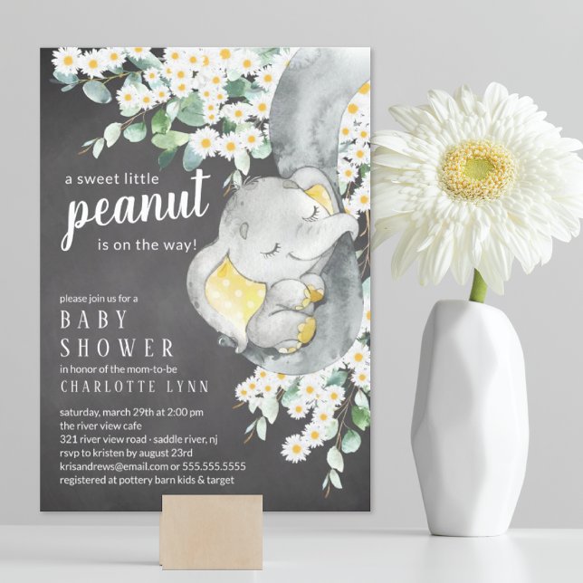 Invitación Baby Shower Neutral del pequeño cacahuete (Subido por el creador)