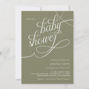 Invitación Baby Shower Neutral Elegante Boho Minimalista