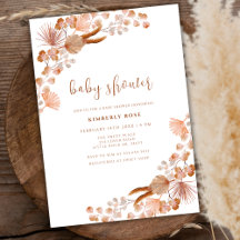 Baby Shower Neutral Little Wildflower Boho
