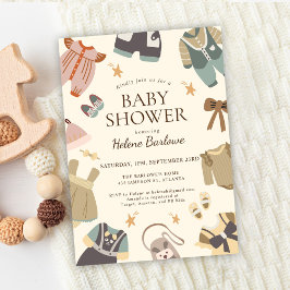 Invitación Baby Shower Neutral moderno y elegante de género B