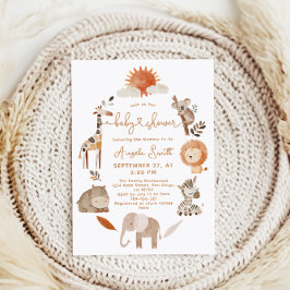 Invitación Baby Shower Neutral Neutral Minimal