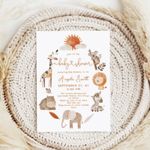 Invitación Baby Shower Neutral Neutral Minimal