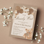 Invitación Baby Shower Neutral Pampas Grass Teddy Bear<br><div class="desc">Esta invitación de Baby Shower Neutral Pampas Grass Teddy Bear es perfecta para el pequeño que puede esperar a conocer!</div>