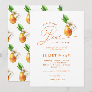 Invitación Baby Shower Neutral para el género Sweet Little Pe
