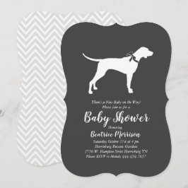 Invitación Baby Shower Neutral para perro puntero