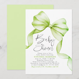Invitación Baby Shower neutro de género suave y suave de colo
