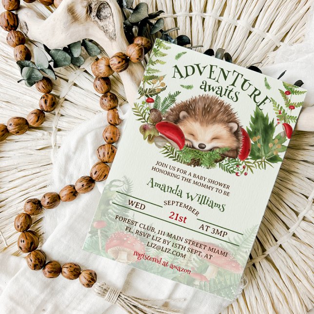 Invitación Baby Shower neutro en cuanto al género en Woodland (Subido por el creador)