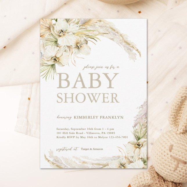 Invitación Baby Shower neutro en el género Boho moderno (Subido por el creador)
