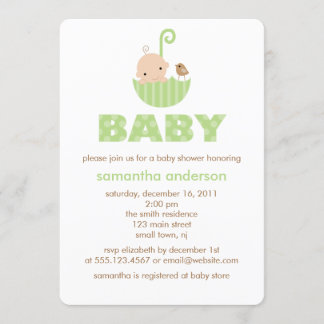 Invitación Baby Shower neutro en género adorable