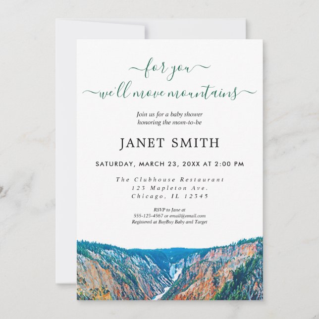 Invitación Baby Shower neutro en género ruso (Anverso)