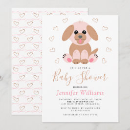 Invitación Baby Shower neutro personalizado simple de porción
