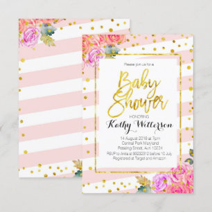 Invitación Baby Shower Oro rosa