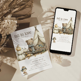 Invitación Baby Shower Oso Bosque Encantado