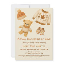 Baby Shower Otoñal Acogedor | Crema Neutral y Nara