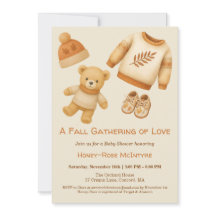 Baby Shower Otoñal Acogedor | Crema Neutro y Naran