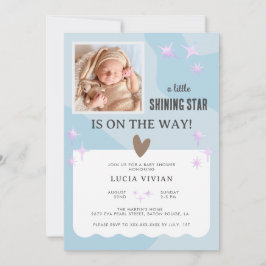 Invitación Baby Shower pacífico de la Estrella Azul del Bebé