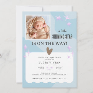 Invitación Baby Shower pacífico de la Estrella Azul del Bebé