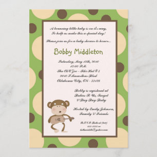 Invitación Baby Shower para animales del zoológico