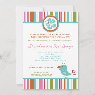 Invitación Baby Shower para aves tropicales Toucan