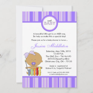 Invitación Baby Shower para bebé hembra hispana