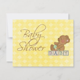 Invitación Baby Shower para el oso pequeño