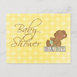 Invitación Baby Shower para el oso pequeño