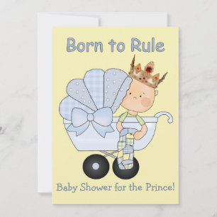 Invitación Baby Shower para el Príncipe + Nacido para Goberna