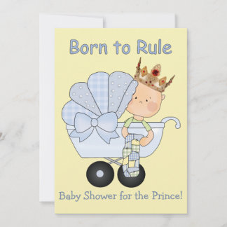 Invitación Baby Shower para el Príncipe + Nacido para Goberna