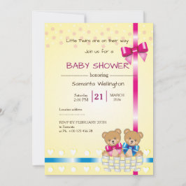 Invitación baby shower para MELLIZOS
