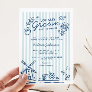 Invitación Baby Shower para niños de origen local